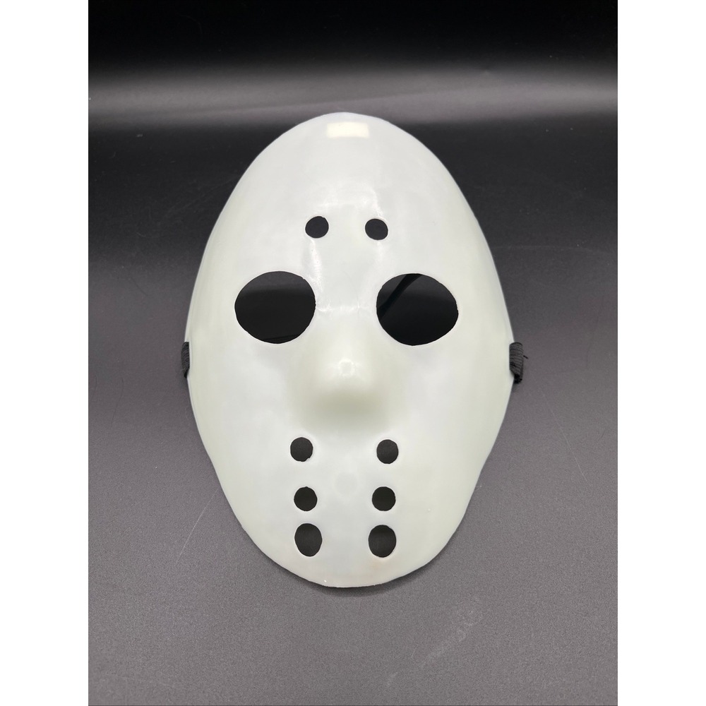 Vtg Friday the 13th Horror Mask Costume Glow-In-The-Dark Halloween Party Cosplay